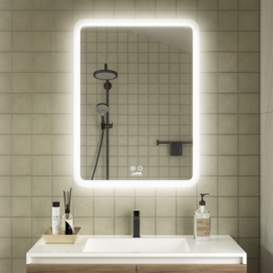 Moderne Badkamer Spiegel  "Alghero" - 80 x 60 cm - LED &amp; Anti-condens