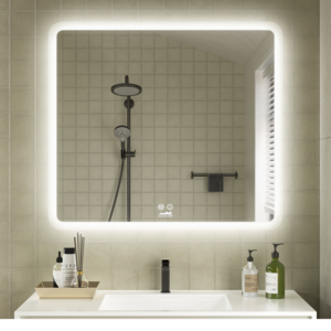 Moderne Badkamer Spiegel  "Alghero" - 80 x 90 cm - LED &amp; Anti-condens