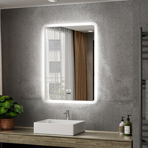 Moderne Badkamer Spiegel  "Alghero" - 80 x 60 cm - LED &amp; Anti-condens