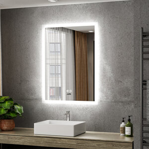 Moderne Badkamer Spiegel  "Oristano" - 80 x 60 cm - LED &amp; Anti-condens