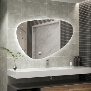 Moderne Badkamer Spiegel  "Sassari" - 75 x 120 cm - LED &amp; Anti-condens