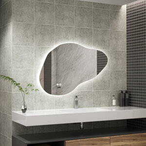 Moderne Badkamer Spiegel  "Orroli" - 60 x 90 cm - LED &amp; Anti-condens