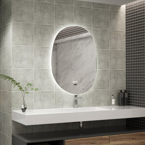 Moderne Badkamer Spiegel "Bardosu" - 80 x 60 cm - LED &amp; Anti-condens