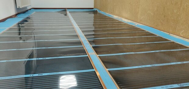 VH Infrarood vloerverwarming folie - 160 Watt/m&sup2; - 50 cm breed - 10 m&sup2;  zonder thermostaat