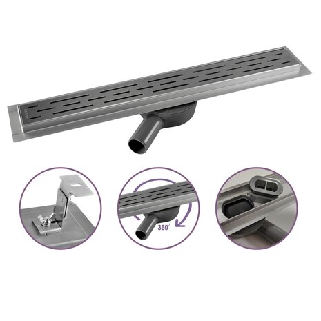 CityLine douchegoot 160 cm met flens en 360 &deg; draaibare sifon