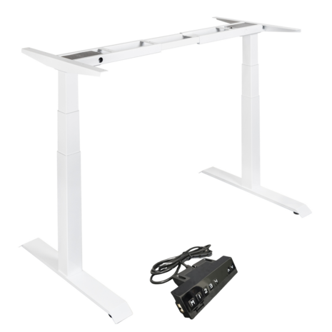 CityLine Topdesign Elektrisch verstelbaar zit-sta bureau frame 200 x 80 cm - Wit