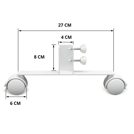 Standconsole set met wielen voor infraroodpanelen