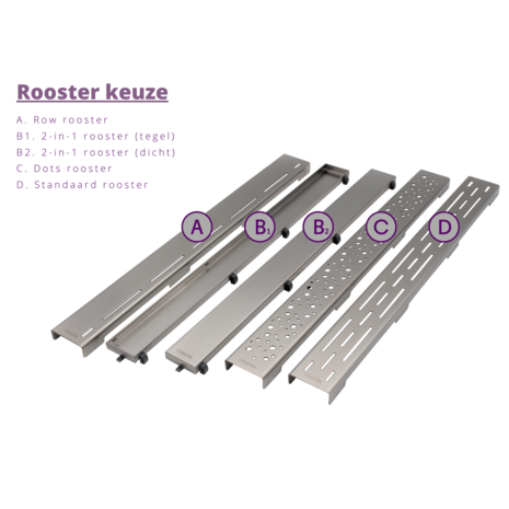 CityLine douchegoot 40 cm met flens - onderuitloop 50 mm