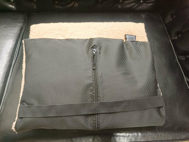 Regelbare stoel verwarmer "Vulcano" - Teddy Black - 40 x 120 cm (100 Watt)