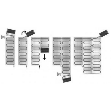 AF Mat Elektrische losse vloerverwarming op aluminium - 8m&sup2; - 1200 watt