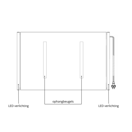 Infrarood paneel "Livorno" met LED verlichting &amp; wifi - 1200 Watt (FSK)