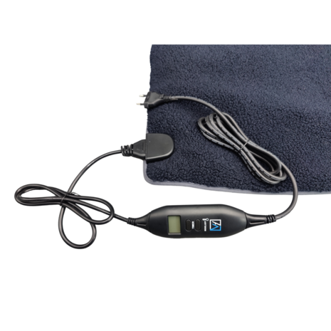 Stoelverwarmer "Vulcano" 40 x 120 cm met 8 warmtestanden - Donkerblauw