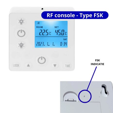 Bedieningsconsole voor Monza WIFI Infrarood LED paneel - type FSK