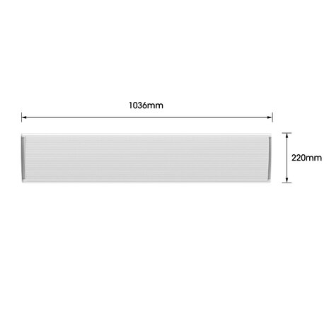 VH Ostuni Smart HeatBar Wit - 1800 Watt