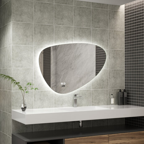 Moderne Badkamer Spiegel  "Sassari" - 60 x 90 cm - LED &amp; Anti-condens
