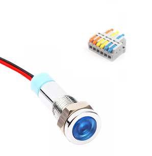 VH Control Led indicator voor infraroodpaneel in gebruik - blauw licht
