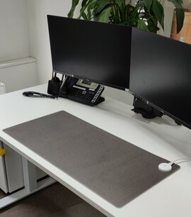 VH Verwarmde bureaulegger 80 x 40 cm - Grijs