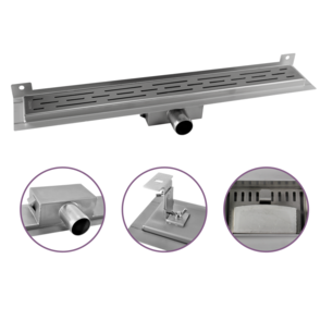 CityLine douchegoot 90 cm met muurflens en zij-uitloop