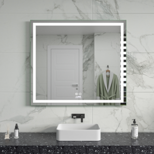 Moderne Badkamer Spiegel "Ottana" - 80 x 90 cm - LED & Anti-condens Moderne Badkamer Spiegel "Ottana" - 80 x 90 cm - LED & Anti-condens