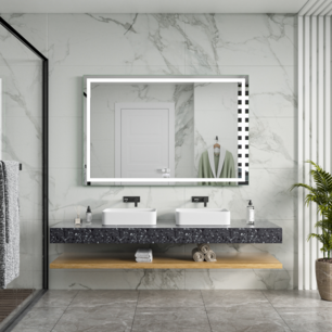 Moderne Badkamer Spiegel "Ottana" - 80 x 120 cm - LED & Anti-condens Moderne Badkamer Spiegel "Ottana" - 80 x 120 cm - LED & Anti-condens
