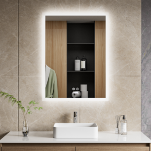Moderne Badkamer Spiegel "Oristano" - 80 x 60 cm - LED & Anti-condens Moderne Badkamer Spiegel "Oristano" - 80 x 60 cm - LED & Anti-condens