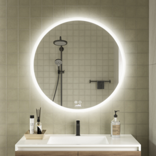Moderne Badkamer Spiegel "Portobello" - Rond - 80 cm - LED & Anti-condens Moderne Badkamer Spiegel "Portobello" - Rond - 80 cm - LED & Anti-condens
