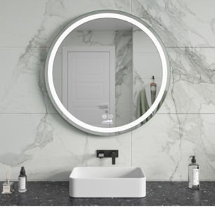 Moderne Badkamer Spiegel "Villamar" - Rond - 70 cm - LED & Anti-condens Moderne Badkamer Spiegel "Villamar" - Rond - 70 cm - LED & Anti-condens